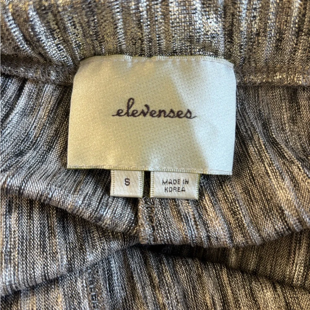 ANTHROPOLOGIE Elevenes Metallic Gold Wide Leg Pants - Picture 5 of 10